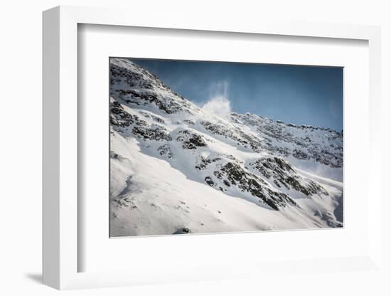 Mountain Ridge with Wind Blowing off Some Snow-Anze Bizjan-Framed Photographic Print