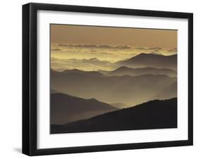 Mountain Ridges at Sunrise, Great Smoky Mountains National Park, Tennessee, USA-Adam Jones-Framed Photographic Print