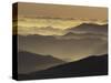 Mountain Ridges at Sunrise, Great Smoky Mountains National Park, Tennessee, USA-Adam Jones-Stretched Canvas