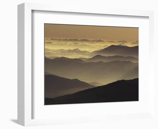 Mountain Ridges at Sunrise, Great Smoky Mountains National Park, Tennessee, USA-Adam Jones-Framed Photographic Print