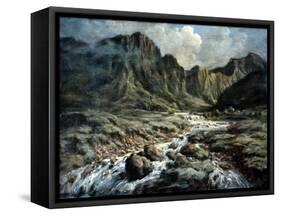 Mountain River-Richard Willis-Framed Stretched Canvas