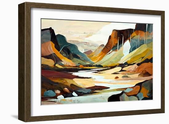 Mountain River-Avril Anouilh-Framed Art Print