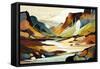 Mountain River-Avril Anouilh-Framed Stretched Canvas