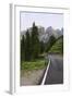 Mountain Road and the Sassolungo Mountains in the Dolomites Near Canazei-Martin Child-Framed Photographic Print