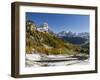 Mountain Road Leading Up to Grodner Joch, Passo Gardena from Gader Valley, Val Badia in Dolomites-Martin Zwick-Framed Photographic Print