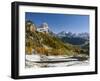 Mountain Road Leading Up to Grodner Joch, Passo Gardena from Gader Valley, Val Badia in Dolomites-Martin Zwick-Framed Photographic Print