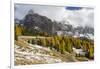 Mountain Road Leading Up to Grodner Joch, Passo Gardena from Groeden Valley, Val Badia in Dolomites-Martin Zwick-Framed Photographic Print