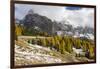 Mountain Road Leading Up to Grodner Joch, Passo Gardena from Groeden Valley, Val Badia in Dolomites-Martin Zwick-Framed Premium Photographic Print