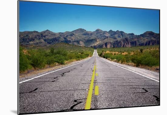 Mountain Road Scottsdale Arizona-null-Mounted Poster