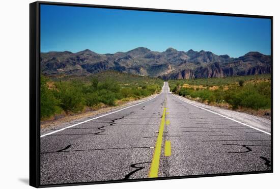 Mountain Road Scottsdale Arizona-null-Framed Stretched Canvas