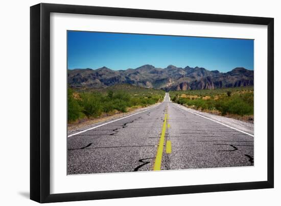 Mountain Road Scottsdale Arizona-null-Framed Photo