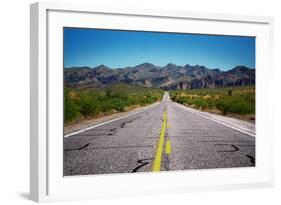 Mountain Road Scottsdale Arizona-null-Framed Photo