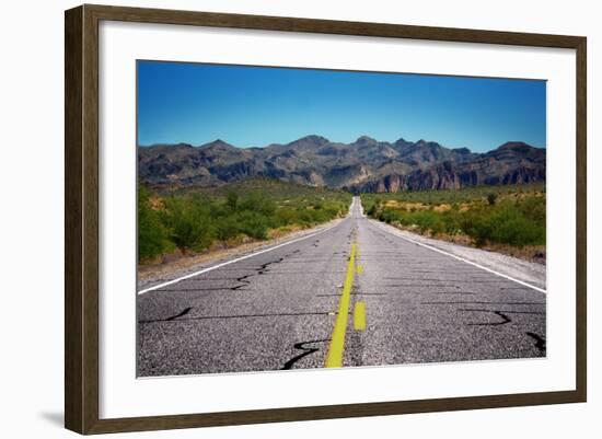 Mountain Road Scottsdale Arizona-null-Framed Photo