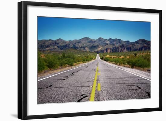 Mountain Road Scottsdale Arizona-null-Framed Photo