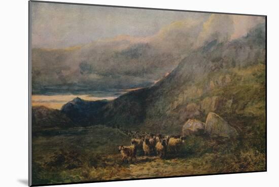 Mountain Road with Sleep, c1838-David Cox the elder-Mounted Giclee Print