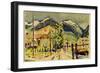 Mountain scene-Claude Flight-Framed Giclee Print