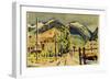 Mountain scene-Claude Flight-Framed Giclee Print