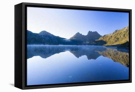 Mountain Scenery Dove Lake in Front of Massive-null-Framed Stretched Canvas