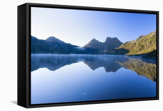 Mountain Scenery Dove Lake in Front of Massive-null-Framed Stretched Canvas