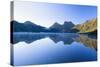 Mountain Scenery Dove Lake in Front of Massive-null-Stretched Canvas