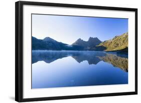 Mountain Scenery Dove Lake in Front of Massive-null-Framed Photographic Print