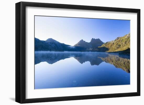 Mountain Scenery Dove Lake in Front of Massive-null-Framed Photographic Print