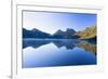 Mountain Scenery Dove Lake in Front of Massive-null-Framed Photographic Print