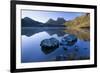 Mountain Scenery Dove Lake in Front of Massive-null-Framed Photographic Print