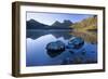 Mountain Scenery Dove Lake in Front of Massive-null-Framed Photographic Print