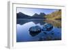 Mountain Scenery Dove Lake in Front of Massive-null-Framed Photographic Print