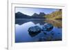 Mountain Scenery Dove Lake in Front of Massive-null-Framed Photographic Print