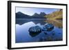 Mountain Scenery Dove Lake in Front of Massive-null-Framed Photographic Print