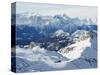 Mountain Scenery in Cervinia Ski Resort, Cervinia, Valle D'Aosta, Italian Alps, Italy, Europe-Christian Kober-Stretched Canvas
