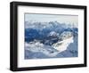 Mountain Scenery in Cervinia Ski Resort, Cervinia, Valle D'Aosta, Italian Alps, Italy, Europe-Christian Kober-Framed Photographic Print