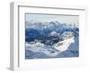 Mountain Scenery in Cervinia Ski Resort, Cervinia, Valle D'Aosta, Italian Alps, Italy, Europe-Christian Kober-Framed Photographic Print