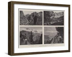 Mountain Scenery in the Bernese Oberland, the Gemini Pass-null-Framed Giclee Print