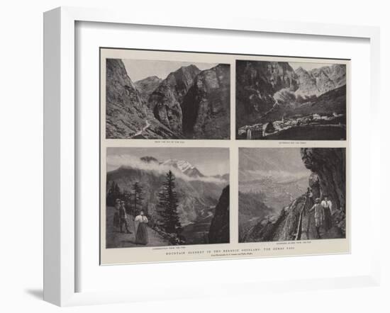 Mountain Scenery in the Bernese Oberland, the Gemini Pass-null-Framed Giclee Print