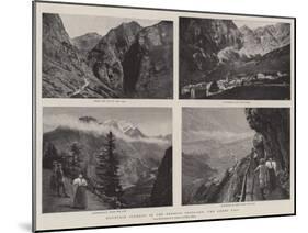 Mountain Scenery in the Bernese Oberland, the Gemini Pass-null-Mounted Giclee Print