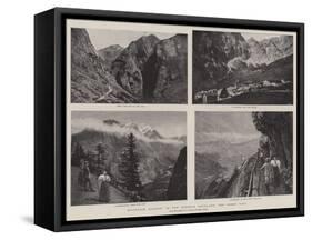 Mountain Scenery in the Bernese Oberland, the Gemini Pass-null-Framed Stretched Canvas