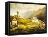 Mountain Scenery-Giovanni Segantini-Framed Stretched Canvas