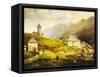 Mountain Scenery-Giovanni Segantini-Framed Stretched Canvas