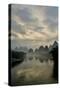 Mountain Scenic at Sunset Along the Li River Near Yangshuo, China-Darrell Gulin-Stretched Canvas