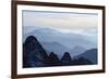 Mountain Silhouette, Aiguilles Rouges, Chamonix, Haute-Savoie, French Alps, France, Europe-Christian Kober-Framed Photographic Print