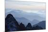 Mountain Silhouette, Aiguilles Rouges, Chamonix, Haute-Savoie, French Alps, France, Europe-Christian Kober-Mounted Photographic Print