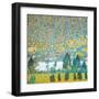 Mountain slope at Unterach-Gustav Klimt-Framed Art Print