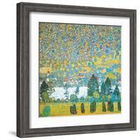 Mountain slope at Unterach-Gustav Klimt-Framed Art Print