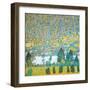 Mountain slope at Unterach-Gustav Klimt-Framed Art Print