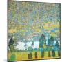 Mountain slope at Unterach-Gustav Klimt-Mounted Art Print