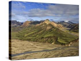 Mountain Slopes, Landmannalaugar, Fjallabak Nature Reserve, Central Iceland-Michele Falzone-Stretched Canvas