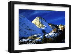 Mountain Snow and Shadows, Zion National Park-Charles Glover-Framed Art Print
